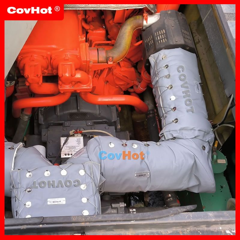 柔性排氣管排煙管絕熱套，工程車輛船舶火車發(fā)動機(jī)排氣系統(tǒng)防護(hù)罩